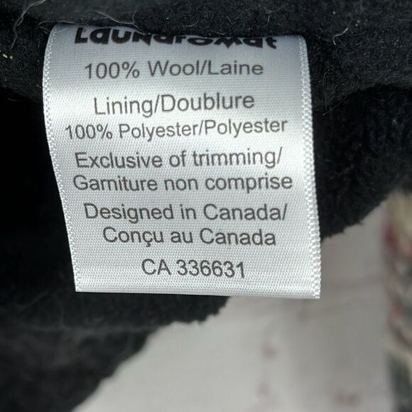 Laundromat Sweater Womens Large Cardigan Fair Isle Full Zip 100% Wool Gray - Picture 5 of 10